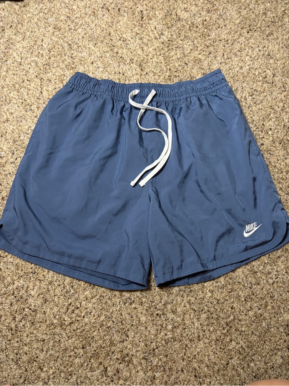 Nike Sportswear Woven Lined Flow Shorts Men’s Large Blue 6" Elastic Waist